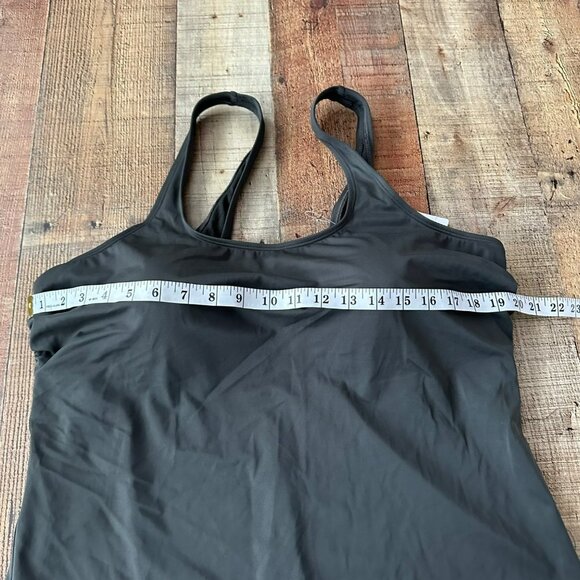 Delimira Swim One Piece Bathing Suit in Gray Plus Size 22W - Picture 2 of 10